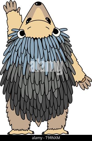 Vektor scandi Cartoon animal Clipart niedlichen Igel Stock Vektor
