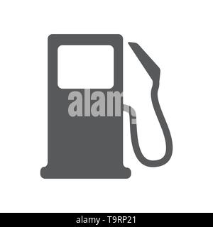Benzin pumpe, die den Kraftstoff Benzin-Vector Illustration Symbol Stock Vektor