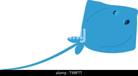 Vektor Flachbild cartoon animal Clipart Stingray Stock Vektor