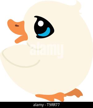 Vektor Flachbild cartoon animal Clipart Ducky Duck Stock Vektor