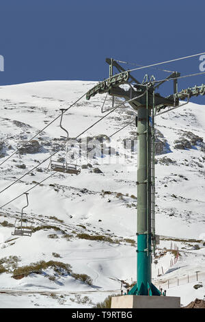 Menschen in Alto Campoo Skifahren ski Resort, Provinz Kantabrien, Spanien Stockfoto