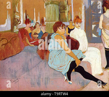 Henri de Toulouse-Lautrec-salon Rue des Moulins 1894 Stockfoto