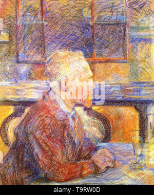Henri de Toulouse-Lautrec - Vincent Van Gogh Portrait 1887 Stockfoto