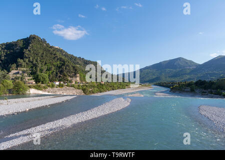 Var River in der Nähe von Saint Martin du Var, Alpes Maritimes, Südfrankreich Stockfoto