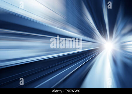 High speed Business und Technologie Konzept, Beschleunigung super schnelle schnelle Motion blur Zoom Stockfoto