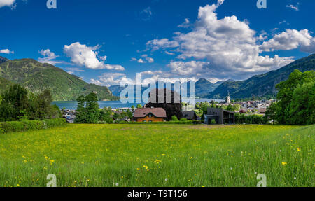 St. Gilgen am Wolfgangsee, Salzkammer, Salzburger Land, Österreich, Europa, St. Gilgen am Wolfgangsee, Salzkammergut, Salzburger La Stockfoto