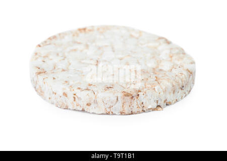 Getrocknete Diät knusprigen Reis runde Brot auf weißem Hintergrund Stockfoto