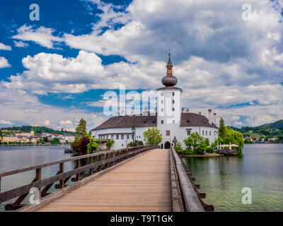 Schloss Orth am Traunsee, Gmunden, Salzkammer, Oberösterreich, Österreich, Schloß Orth im Traunsee, Salzkammergut, Oberösterreich, Österreic Stockfoto