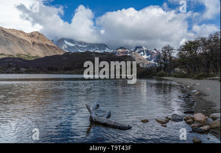 Lago Capri im Los Glaciares Nationalpark in der Nähe von El Chalten, Argentinien. Ein UNESCO-Weltkulturerbe im Patagonia Region Südamerika. Mount F Stockfoto