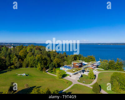 Das Buch home Museum in Bern Schilf in den Starnberger See, Bayern, Deutschland, Europa, Das Buchheim Museum in Bernried am Starnberger See, Bayern, DE Stockfoto