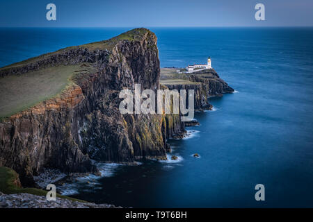 Landschaftlich Point Lighthouse, Isle Of Skye, Schottland, UK Stockfoto