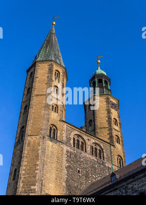 Markt Kirche St. Cosmas und Damian, der historischen Altstadt in Goslar, UNESCO-Weltkulturerbe, Harz, Niedersachsen, Deutschland, Europa, Markt Stockfoto