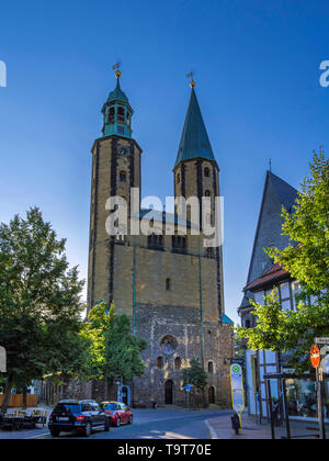 Markt Kirche St. Cosmas und Damian, der historischen Altstadt in Goslar, UNESCO-Weltkulturerbe, Harz, Niedersachsen, Deutschland, Europa, Markt Stockfoto