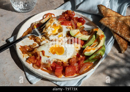 Lecker und gesund Shakshuka Stockfoto