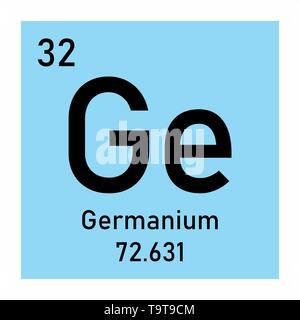 Abbildung: Germanium chemisches Element, Symbol Stock Vektor