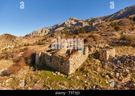 Landschaft der Sierra de las Nieves Naturpark in Malaga, Spanien Stockfoto