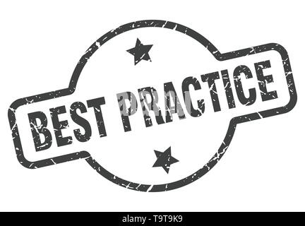 Best practice vintage Runde isolierte Stempel Stock Vektor