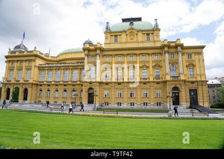 Kroatisches Nationaltheater, HNK, Zagreb, Kroatien Stockfoto