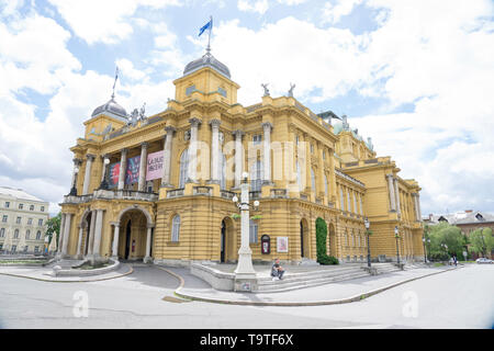 Kroatisches Nationaltheater, HNK, Zagreb, Kroatien Stockfoto