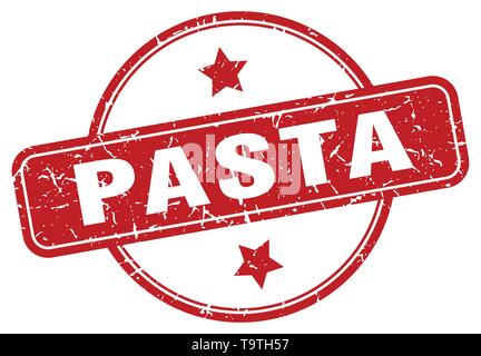 Pasta vintage Runde isolierte Stempel Stock Vektor
