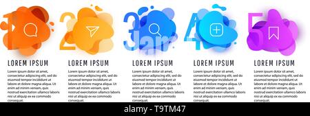 Kreative Konzept der Gradient Elemente, Diagramme Stock Vektor