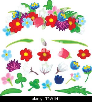 Vektor cartoon Pflanzen Natur clip art. Krone Stock Vektor