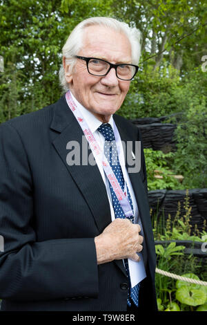 London, Großbritannien. 20. Mai 2019. Lord Heseltine. Drücken Sie Tag im 2019 RHS Chelsea Flower Show. Foto: Bettina Strenske/Alamy leben Nachrichten Stockfoto