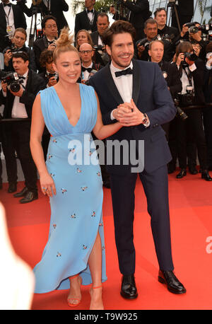 Cannes, Frankreich. 20 Mai, 2019. CANNES, Frankreich. Mai 20, 2019: Francois Zivil & Florenz Pugh bei der Gala Premiere für "La Belle Epoque" am Festival de Cannes. Foto: Paul Smith/Alamy leben Nachrichten Stockfoto