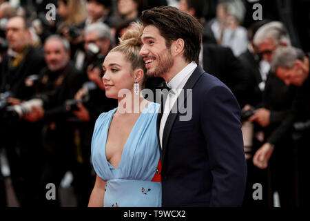 CANNES - 20. Mai: Florenz Pugh und Francois Zivil kommt zur Premiere von "LA BELLE EPOQUE", die im Rahmen der 2019 Cannes Film Festival am 20. Mai 2019 im Palais des Festivals in Cannes, Frankreich. (Foto durch Lyvans Boolaky/imageSPACE/MediaPunch) Stockfoto