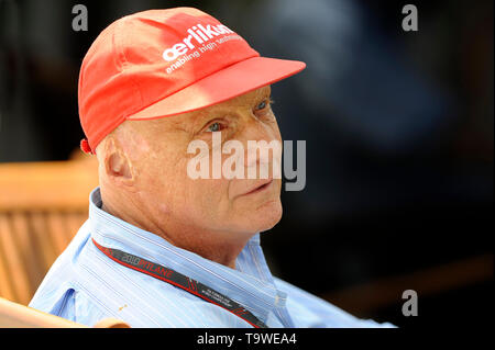 Niki Lauda im Alter von 70 Niki Lauda, AUT, Ex Formel 1 Weltmeister starb, Portrait. Qualifizierende, Formel 1, GP von Malaysia, Sepang, Kuala Lumpur am 03.04.2010., Motorsport. Ã Â | Verwendung weltweit Stockfoto