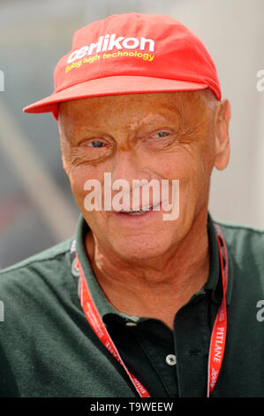 Hockenheim, Deutschland. 21 Mai, 2019. Niki Lauda starb im Alter von 70 Niki Lauda, AUT, Portraet. Formel 1 Rennen, GP von Deutschland auf dem Hockenheimring am 20.07.2008. Ã Â | Nutzung der weltweiten Kredit: dpa/Alamy leben Nachrichten Stockfoto