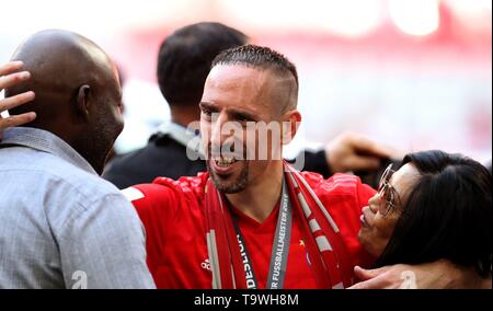 München, Deutschland. 18 Mai, 2019. firo: 18.05.2019, Fußball, 1.Bundesliga, Saison 2018/2019, FC Bayern München - Eintracht Frankfurt 5:1, Franck Ribery, Bayern München, München, München, FCB, Porträt, | Verwendung der weltweiten Kredit: dpa/Alamy leben Nachrichten Stockfoto
