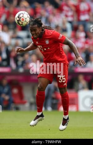 München, Deutschland. 18 Mai, 2019. firo: 18.05.2019, Fußball, 1.Bundesliga, Saison 2018/2019, FC Bayern München - Eintracht Frankfurt 5:1, Renato Sanches, Bayern München, München, München, FCB, Single Action, | Nutzung der weltweiten Kredit: dpa/Alamy leben Nachrichten Stockfoto