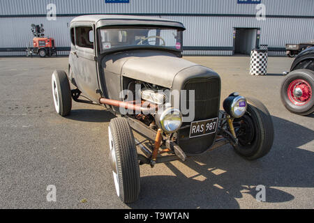 VHRA Vintage Staatsangehörigen Rennen treffen, Santa Pod Raceway, April 2019 Stockfoto