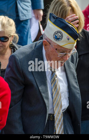 Weltkriegveteran und Pearl Harbor Überlebenden Stockfoto