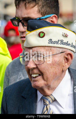 Weltkriegveteran und Pearl Harbor Überlebenden Stockfoto
