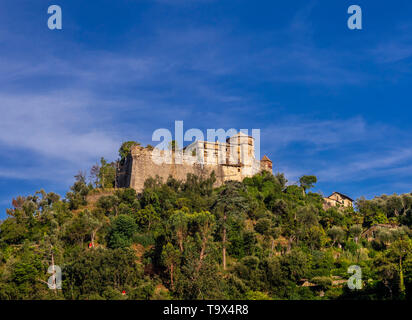 Museum von Castello Brown in Portofino, Provinz Genua, Riviera di Levante, Ligurien, Italien, Europa, Museum Castello Brown in Portofino, Genu Stockfoto