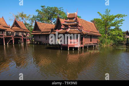 Teil des schwimmenden Markt bei Mueang Boran (alte Siam) in Samut Prakan Thailand Stockfoto