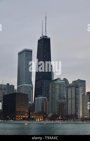 Die Chicago Skyline vom See Michigan, Chicago, Illinois, USA Stockfoto