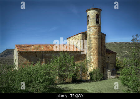 Stiftskirche von San Martín de Elines, Stadt von Kantabrien, Spanien, Europa Stockfoto