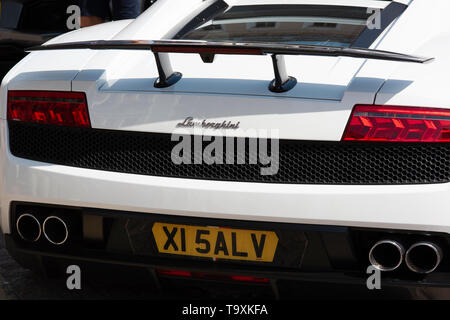 Hintere Detail eines Lamborghini Gallardo LP570-4 Superleggera Stockfoto