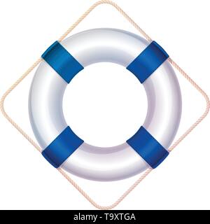 Vektor Rettungsring, leben Boje, Rettungsschwimmer, Meer Lebensretter Stock Vektor