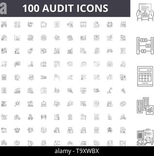 Audit Zeile für Symbole, Zeichen, Vektor, Abbildung: Konzept Stock Vektor