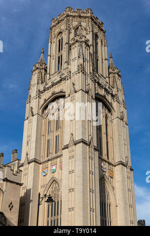 BRISTOL, Großbritannien - 13. Mai: Blick von der Universität in Bristol am 13. Mai 2019 Stockfoto