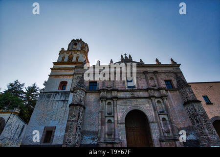 Pfarrkirche von San Juan Bautista auf Hidalgo Square in Coyoacan Stockfoto