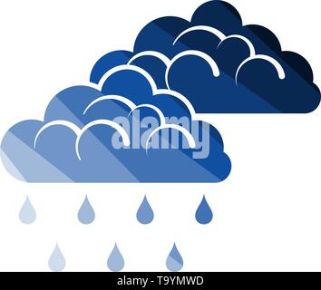 Regen Symbol. Flachen Farbe Leiter Design. Vector Illustration. Stock Vektor