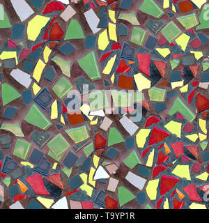 Zerbrochene Tile Mosaic Seamless Texture Tile Stockfoto