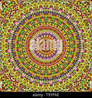 Bunte nahtlose Stein Kaleidoskop mandala Muster Tapete - ethnische vector Hintergrund Grafik Stock Vektor