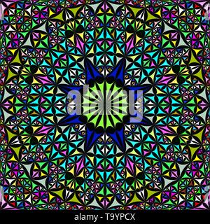 Bunte nahtlose Kaleidoskop Muster Hintergrund - abstrakte geometrische Vektor Mandala wallpaper Stock Vektor