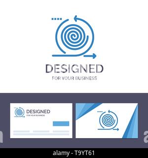 Creative Business Card und Logo template Business, Zyklen, Iteration, Management, Produkt Vector Illustration